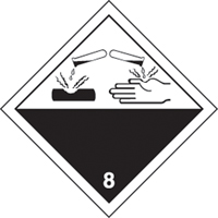 &eacute;tiquettes d'exp&eacute;dition TMD, Classe 8, Corrosifs, Papier St. Lawrence Industrial & Safety Supply
