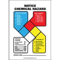 NFPA Notice Chemical Hazard Safety Sign St. Lawrence Industrial & Safety Supply