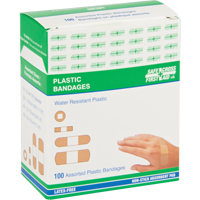 Bandages, Assorted, Plastic, Sterile St. Lawrence Industrial & Safety Supply