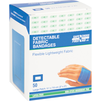 Bandages, Rectangular/Square, 3", Fabric Metal Detectable, Sterile St. Lawrence Industrial & Safety Supply