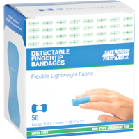 Bandages, Fingertip, 3", Fabric Metal Detectable, Sterile St. Lawrence Industrial & Safety Supply
