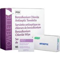 Benzalkonium Chloride Wipes, Towelette, Antiseptic St. Lawrence Industrial & Safety Supply