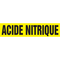 "Acid Nitrique" Pipe Marker, Self-Adhesive, 4" H x 24" W, Black on Yellow St. Lawrence Industrial & Safety Supply