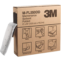 Folded Sorbents, 50' L x 5" W, 10.5 gal. Absorbancy St. Lawrence Industrial & Safety Supply