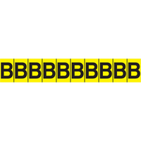Individual Adhesive Letter Markers, E, 1" H, Black on Yellow St. Lawrence Industrial & Safety Supply
