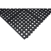 Anti-Fatigue Link Matting, Honeycomb, 3' x 3' x 1/2", Black, Natural Rubber St. Lawrence Industrial & Safety Supply