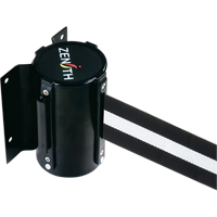 Wall Mount Barrier, Steel, Screw Mount, 7', Black/White Tape St. Lawrence Industrial & Safety Supply