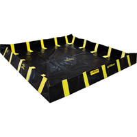 QuickBerm&reg; Containment Berm with Inside Wall Supports, 1075 US gal. Capacity, 12' W x 12' L x 12" H, Snap-Up Bracket St. Lawrence Industrial & Safety Supply