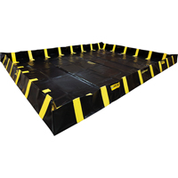 QuickBerm&reg; Containment Berm with Inside Wall Supports, 1435 US gal. Capacity, 12' W x 16' L x 12" H, Snap-Up Bracket St. Lawrence Industrial & Safety Supply
