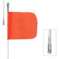 Tiges de s&eacute;curit&eacute; robustes Safety Whip, Fixation Filet&eacute;, Hauteur 5', Orange St. Lawrence Industrial & Safety Supply