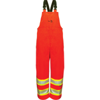 Hi-Vis FR/PU Safety Rain Bib Pants, 4X-Large, Orange St. Lawrence Industrial & Safety Supply