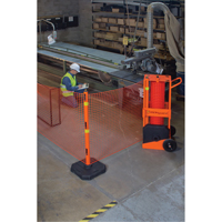 Portable Safety Zone, 100' L, Steel, Orange St. Lawrence Industrial & Safety Supply