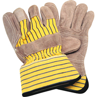 Double-Palm Fitters Gloves, Large, Split Cowhide Palm, Cotton Inner Lining St. Lawrence Industrial & Safety Supply