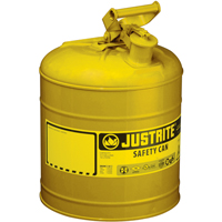 Bidons s&eacute;curitaires, Type I, Acier, 2 gal. US, Jaune, Homologu&eacute; FM/List&eacute; UL/ULC St. Lawrence Industrial & Safety Supply