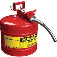Bidons s&eacute;curitaires AccuFlow, Type II, Acier, 5 gal. US, Rouge, Homologu&eacute; FM/List&eacute; UL/ULC St. Lawrence Industrial & Safety Supply
