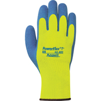 Gants PowerFlex T° Hi Viz 80-400, 7/Petit, R&ecirc;vetement Latex de caoutchouc, Calibre 7, Enveloppe en Tissu &eacute;ponge St. Lawrence Industrial & Safety Supply
