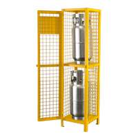 Armoires pour cylindres &agrave; gaz, nbre de bouteilles: 2, 17" , 17" , 69" , Jaune St. Lawrence Industrial & Safety Supply