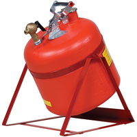 Bidon avec robinet s&eacute;curitaires pour laboratoires, Type I, Acier, 5 gal. US, Rouge, Homologu&eacute; FM St. Lawrence Industrial & Safety Supply