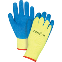 Gants haute visibilit&eacute; doubl&eacute;s d'acrylique & enduits de caoutchouc, 7/Petit, R&ecirc;vetement Latex de caoutchouc, Calibre 7, Enveloppe en Tissu &eacute;ponge St. Lawrence Industrial & Safety Supply