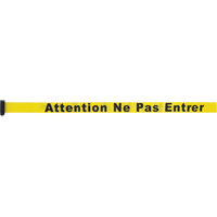 Tape Cassette for Build-Your-Own Crowd Control Barriers, Attention ne pas entrer, 7', Yellow Tape St. Lawrence Industrial & Safety Supply