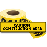 Standard Barricade Tape, English, 3" W x 1000' L, 2 mils, Black on Yellow St. Lawrence Industrial & Safety Supply