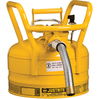 Bidons s&eacute;curitaires D.O.T. de AccuFlow, Type II, Acier, 2,5 gal. US, Jaune, Homologu&eacute; FM St. Lawrence Industrial & Safety Supply