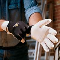 Anti-Vibration Air Glove&reg;, Size Medium, Pearl Leather Palm St. Lawrence Industrial & Safety Supply