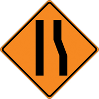 Tilt-Adjust Merge Left Roll-Up Construction Sign, 36" x 36", Vinyl, Pictogram St. Lawrence Industrial & Safety Supply