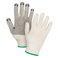 Heavyweight Dotted String Knit Gloves, Poly/Cotton, Single Sided, 7 Gauge, Medium St. Lawrence Industrial & Safety Supply