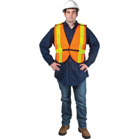 Veste de s&eacute;curit&eacute; d'usage standard, Orange haute visibilit&eacute;, Moyen, Polyester St. Lawrence Industrial & Safety Supply