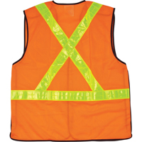 Veste de s&eacute;curit&eacute; pour la circulation d&eacute;tachable en cinq points, Orange haute visibilit&eacute;, Moyen, Polyester St. Lawrence Industrial & Safety Supply