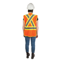 Veste d'arpenteur haute visibilit&eacute;, conforme &agrave; la CSA, Orange haute visibilit&eacute;, Moyen, Polyester St. Lawrence Industrial & Safety Supply