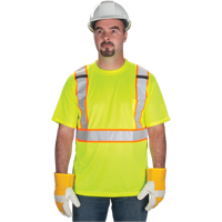T-shirt conforme &agrave; la CSA, Polyester, Moyen, Jaune lime haute visibilit&eacute; St. Lawrence Industrial & Safety Supply