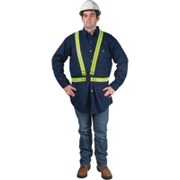 Harnais de s&eacute;curit&eacute; d'usage standard, Jaune lime haute visibilit&eacute;, Couleur r&eacute;fl&eacute;chissante Argent, Moyen St. Lawrence Industrial & Safety Supply