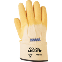 Gants Golden Grab-It II, 10/T-Grand, R&ecirc;vetement Latex de caoutchouc, Calibre 13, Enveloppe en Nylon St. Lawrence Industrial & Safety Supply