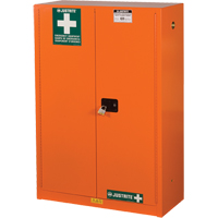 Armoires de rangement pour pr&eacute;paration aux situations d'urgence, Acier, 4 Tablettes, 65" h x 43" la x 18" P, Orange St. Lawrence Industrial & Safety Supply