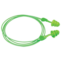 Glide&reg; Trio Reusable Earplugs, Corded, Bulk - Loose, 27 dB NRR, One-Size St. Lawrence Industrial & Safety Supply