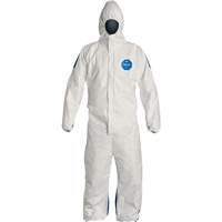 Hooded Coveralls, 4X-Large, Blue/White, Tyvek&reg; 400 D St. Lawrence Industrial & Safety Supply