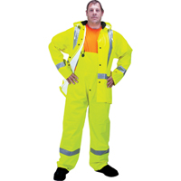 RZ900 Premium Traffic Rain Suit, Polyester/PVC, Medium, Lime-Yellow St. Lawrence Industrial & Safety Supply