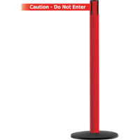Montant pour syst&egrave;me Advance TensaBarrier, Acier, 36" h, Ruban Blanc/Rouge, Longueur du ruban 7,5' St. Lawrence Industrial & Safety Supply