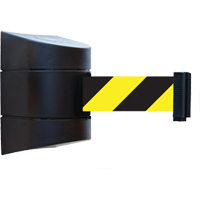 Unit&eacute;s murales Tensabarrier, Plastique, Fixation magn&eacute;tique, 15', Ruban Noir et jaune St. Lawrence Industrial & Safety Supply
