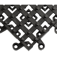 ErgoDeck&reg; Matting With Integrated No-Slip Cleats No. 553, PVC, 1-1/2' W x 1-1/2' L, 7/8" Thick, Black St. Lawrence Industrial & Safety Supply