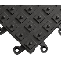 ErgoDeck&reg; Matting With Integrated No-Slip Cleats No. 552, PVC, 1-1/2' W x 1-1/2' L, 7/8" Thick, Black St. Lawrence Industrial & Safety Supply