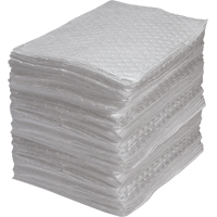 Industrial-Grade Fine Fibre Sorbent Pads, Oil Only, 15" x 17", 40 gal. Absorbancy St. Lawrence Industrial & Safety Supply