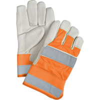 Gants d'ajusteur &agrave; chaleur sup&eacute;rieure orange haute visibilit&eacute;, Grand, Paume en Cuir fleur de vache, Doublure en Thinsulate St. Lawrence Industrial & Safety Supply