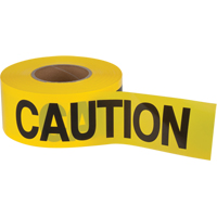 "Caution" Barricade Tape, English, 3" W x 1000' L, 1.5 mils, Black on Yellow St. Lawrence Industrial & Safety Supply