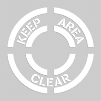 Floor Marking Stencils - Keep Area Clear, Pictogram, 20" x 20" St. Lawrence Industrial & Safety Supply