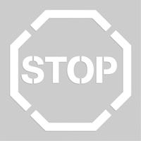 Floor Marking Stencils - Stop, Pictogram, 20" x 20" St. Lawrence Industrial & Safety Supply