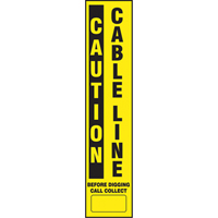 D&eacute;calcomanies pour piquet flexible de marquage - Caution Cable Line St. Lawrence Industrial & Safety Supply