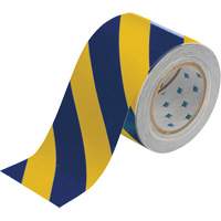 Ruban de marquage pour planchers ToughStripe, 4" x 100', Polyester, Bleu et jaune St. Lawrence Industrial & Safety Supply